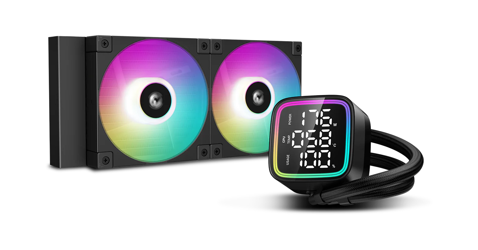 Deepcool LD240 240mm ARGB AIO Liquid Cooler With LCD (Black)