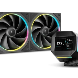 Deepcool LM240 240mm ARGB AIO Liquid Cooler With A Compact 2.4" IPS Display (Black)
