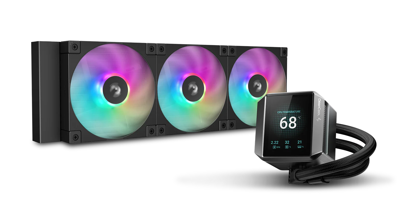 Deepcool Mystique 360 ARGB 360mm AIO Liquid Cooler With 2.8" TFT LCD Screen (Black )