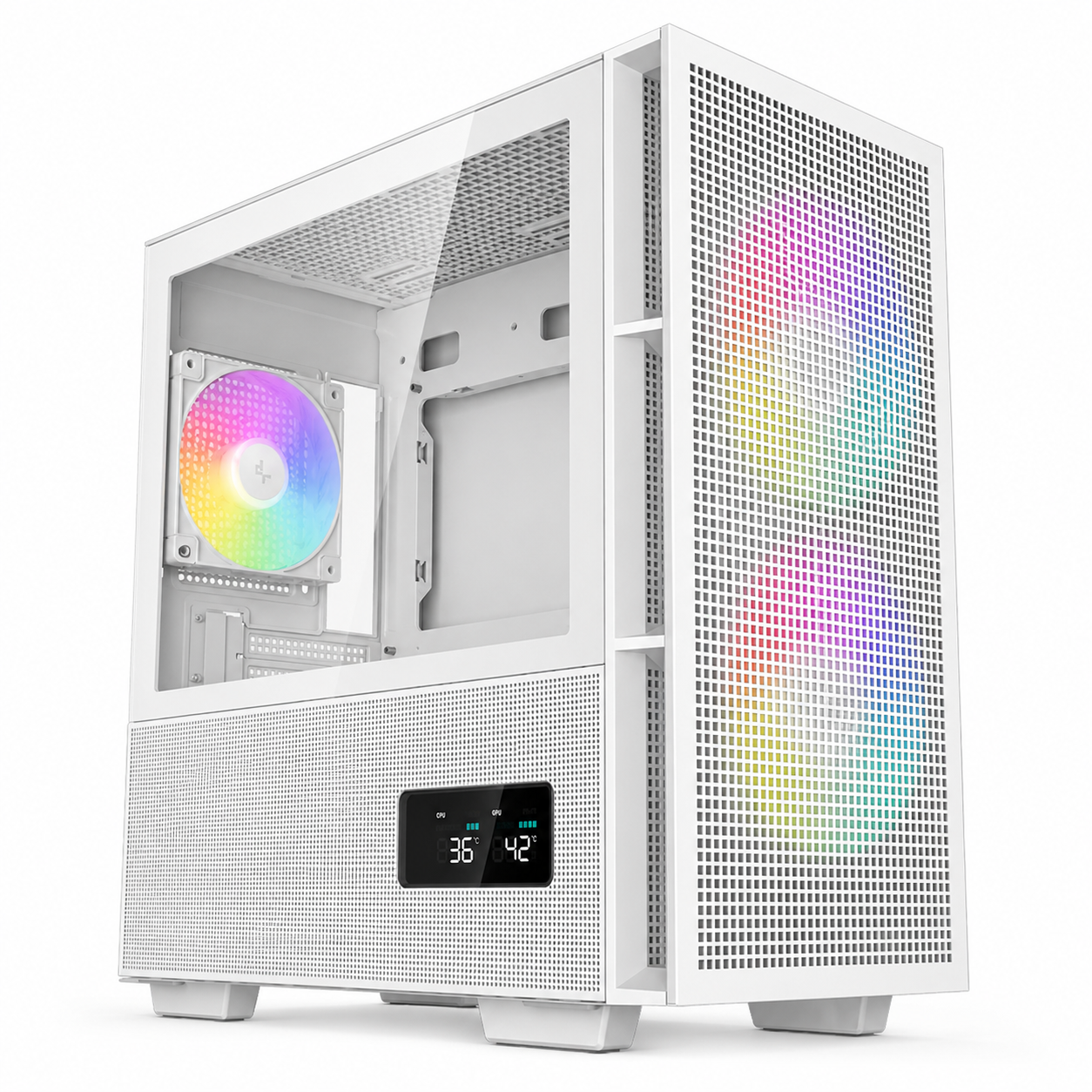 DEEPCOOL CH360 Digital ARGB ATX Mid Tower Cabinet (White)
