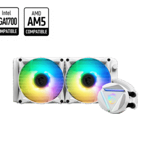 MSI MAG CORELIQUID 240R v2 240 White AIO CPU Liquid Cooler