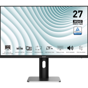 MSI PRO MP273QP E2 27" 2K WQHD IPS Panel 100Hz / 1ms Professional Monitor