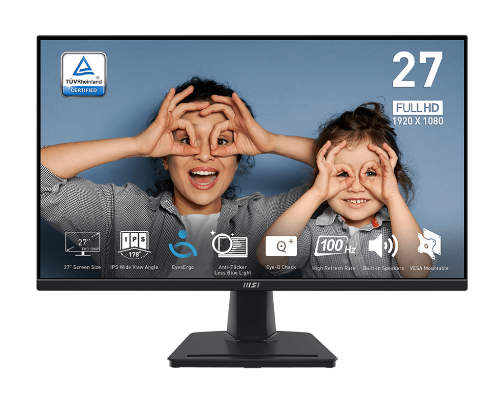 MSI PRO MP275 27" FHD IPS Panel 100Hz Built-in Speakers Professional Monitor