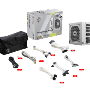 MSI MAG A850GL PCIE5 850W, 80 Plus Gold, Fully Modular ATX 3.0 PCIe 5.0 White Power Supply