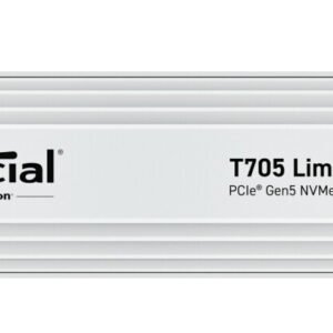 Crucial T705 PCIe 5.0 NVMe M.2 SSD with limited edition white heatsink