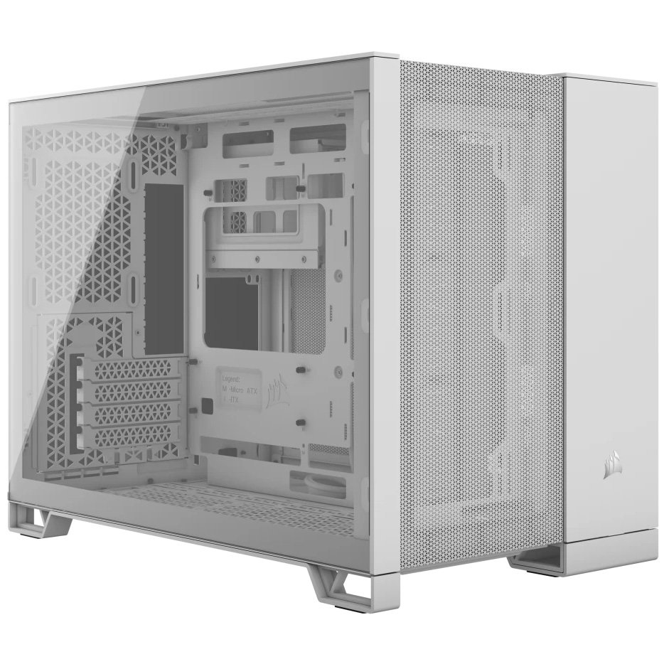 CORSAIR 2500D AIRFLOW Mid-Tower Dual Chamber PC Case - White - Image 2
