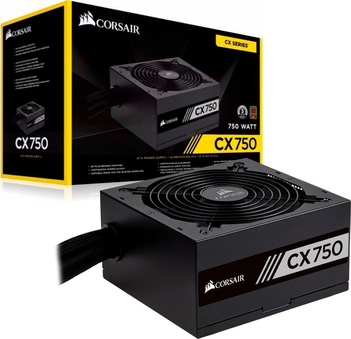 Corsair CX750 750 Watt 80 PLUS Bronze ATX Power Supply