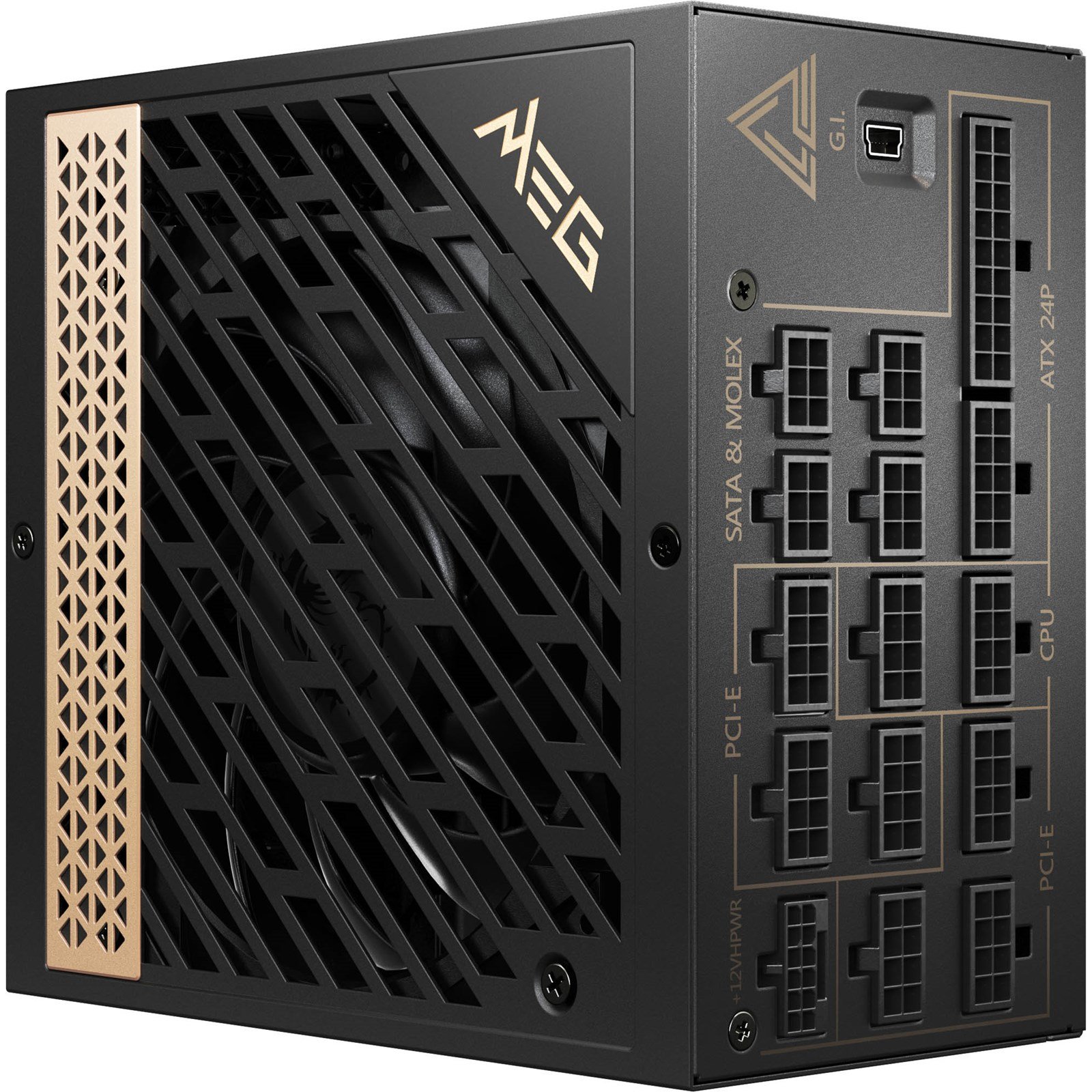 MSI MEG Ai1300P 1300W PCIE5 80 Plus Platinum Fully Modular Power Supply - Image 3
