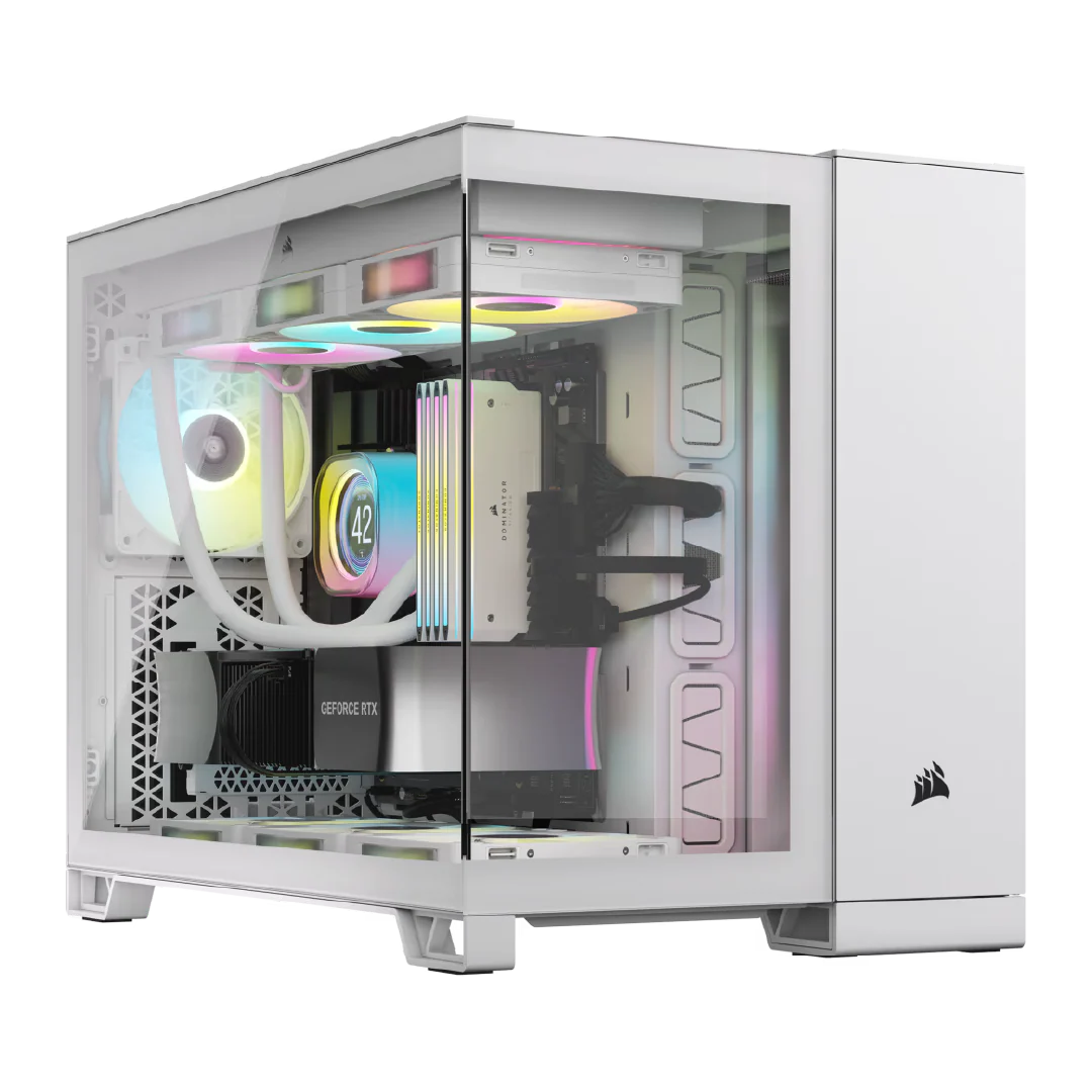 CORSAIR 2500D AIRFLOW Mid-Tower Dual Chamber PC Case - White