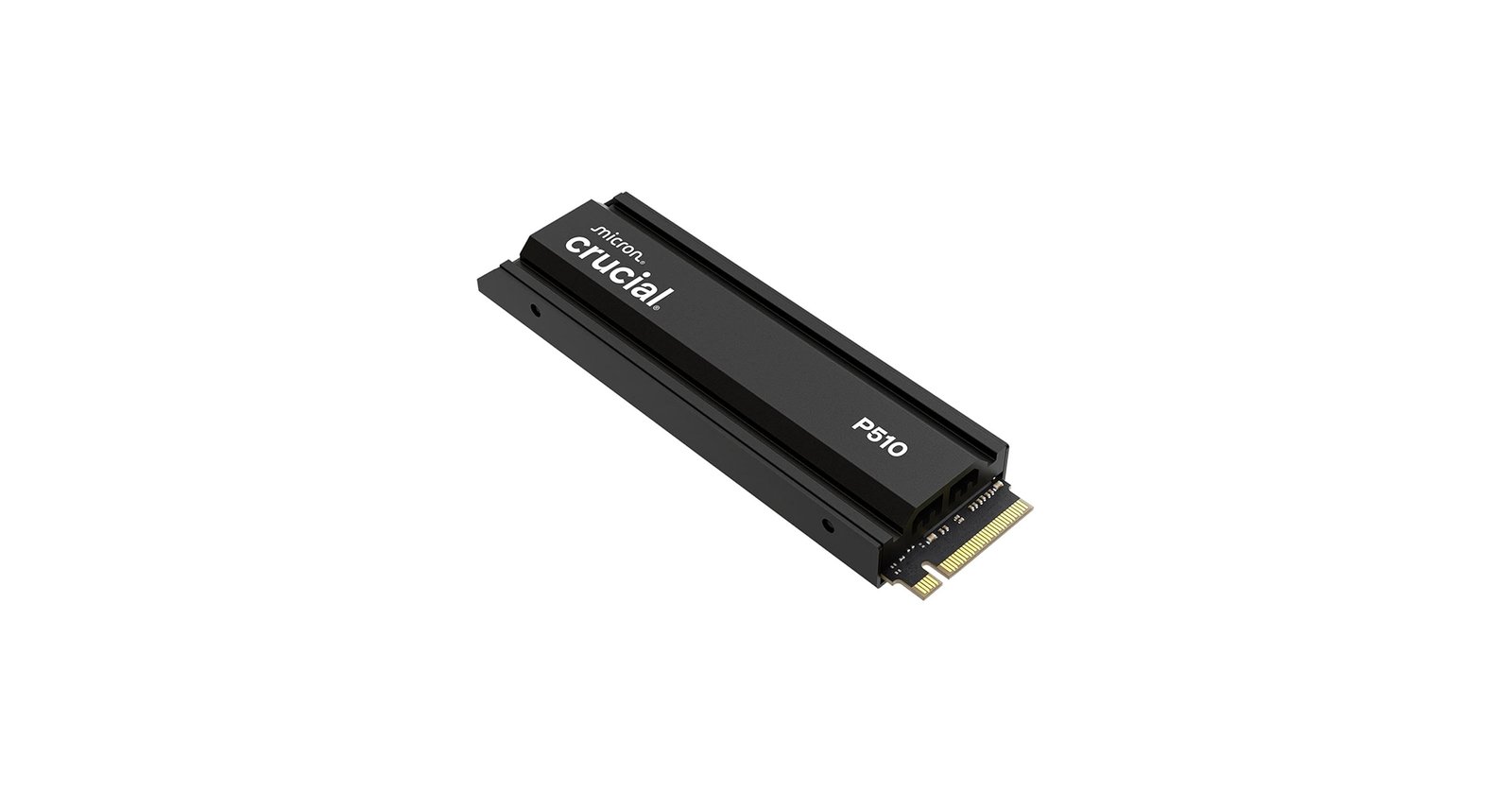 Crucial P510 2TB PCIe Gen5 NVMe 2280 M.2 SSD with heatsink