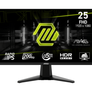 MSI MAG 255F E20 25" FHD Rapid IPS Panel 200Hz / 0.5ms Gaming Monitor