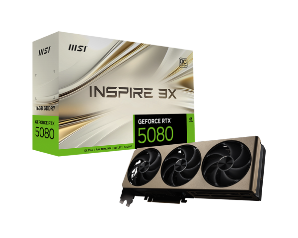 MSI GeForce RTX 5080 16G Inspire 3X OC Graphic Card