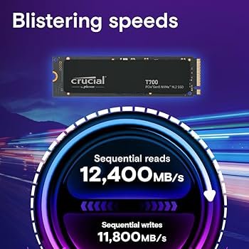 Crucial T700 4TB PCIe Gen5 NVMe M.2 SSD - Image 2