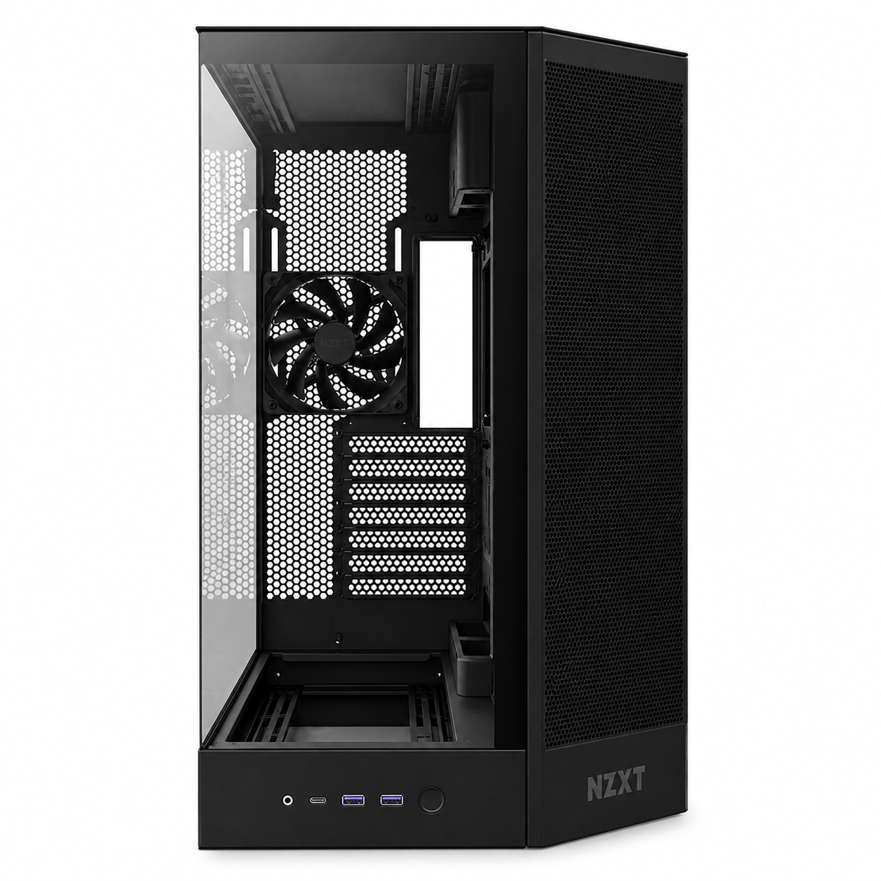 NZXT H9 Flow RGB (2025) Large Dual-Chamber Mid-Tower Gaming Cabinet - Black - Image 2