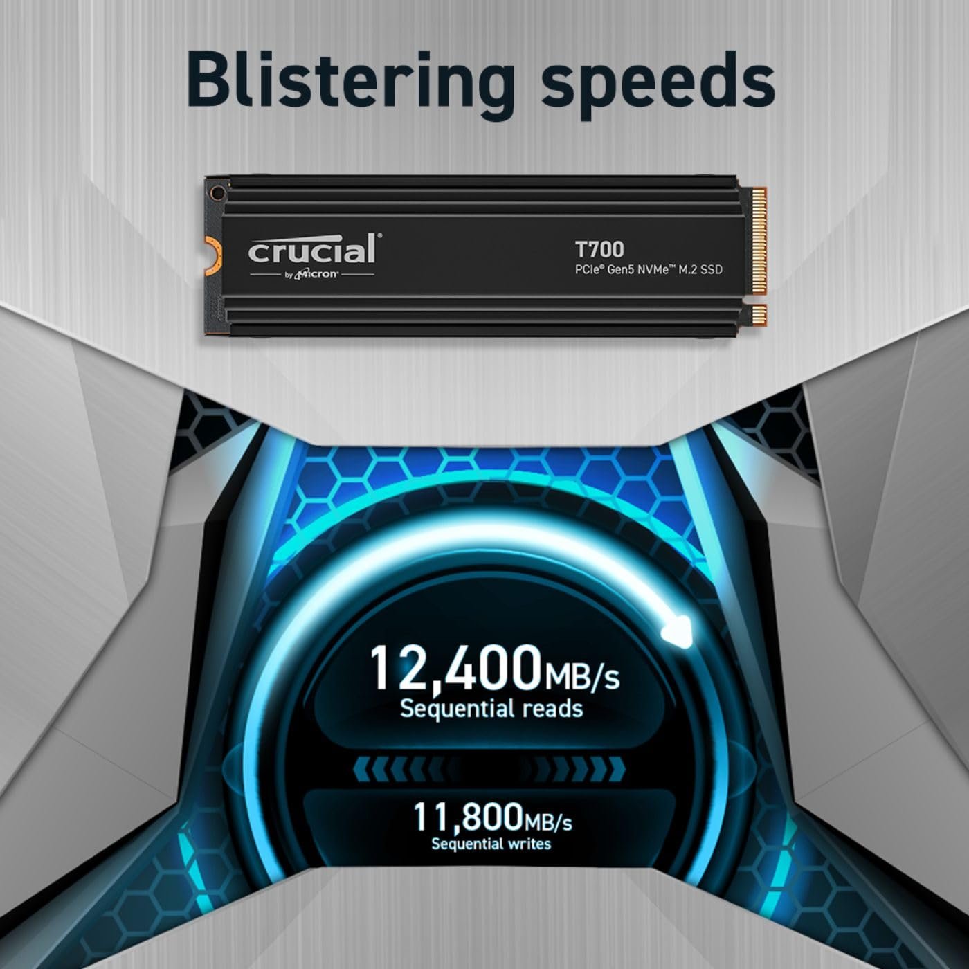 Crucial T700 4TB PCIe Gen5 NVMe M.2 SSD - Image 2