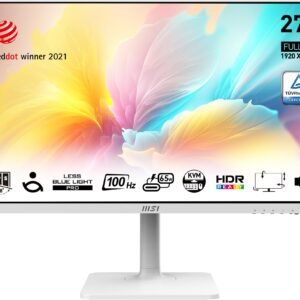 MSI Modern MD272XPW 27" FHD IPS Panel 100Hz HDR Ready Built-in Speakers Professional Monitor White