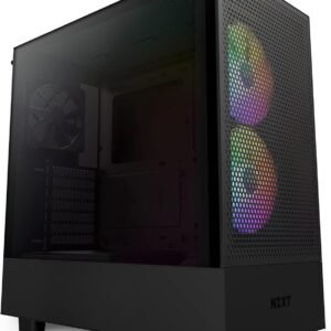 NZXT H5 Flow RGB (2024) Compact Mid-Tower ATX Case Black