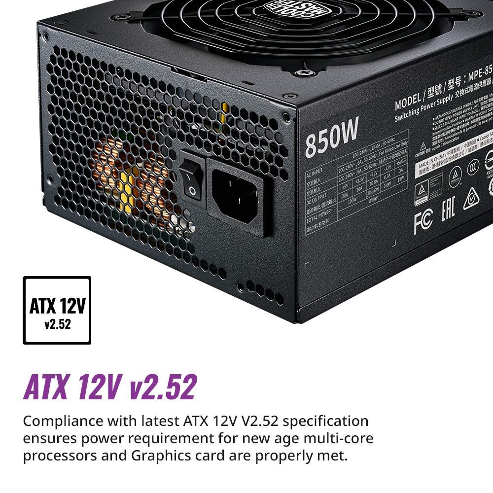 Cooler Master MWE 850 Gold V2 850W 80 Plus Gold Certified Fully Modular Power Supply - Image 3