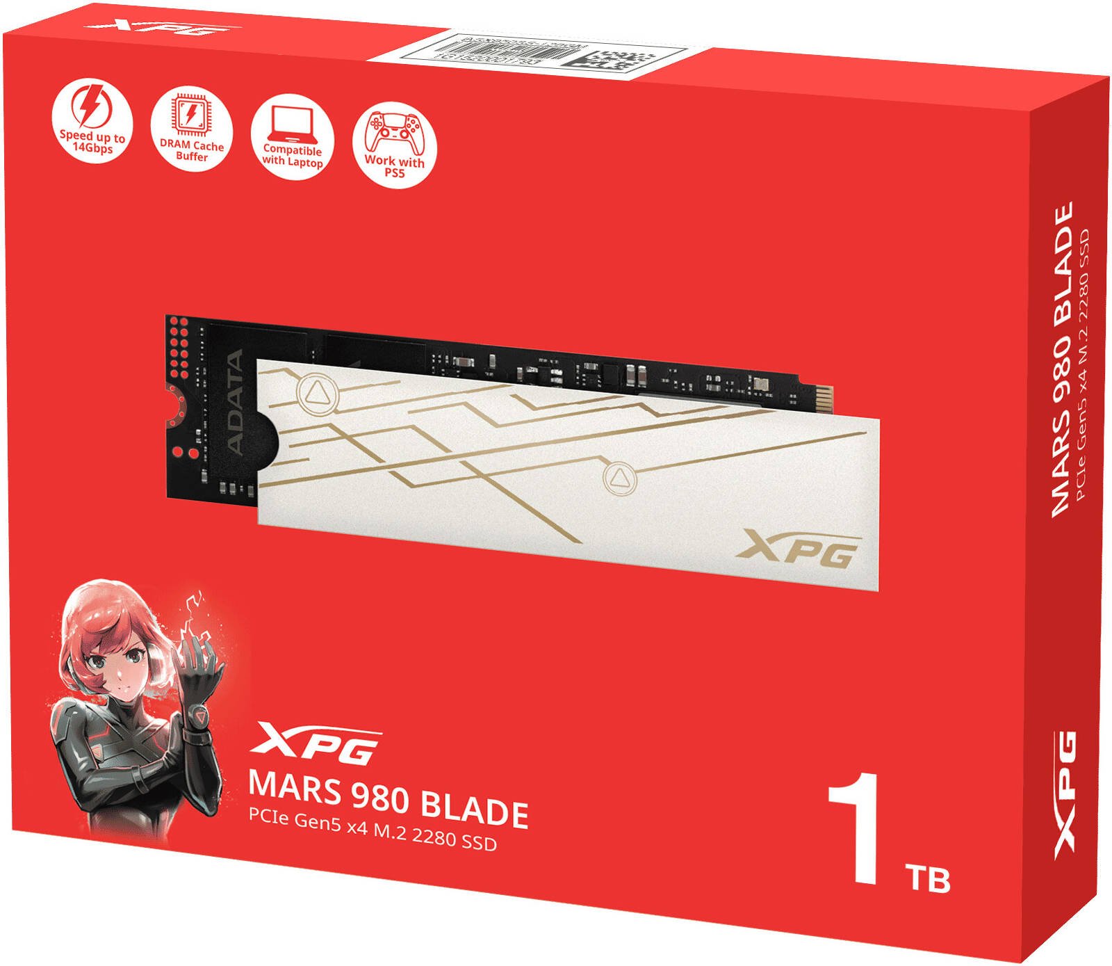 Adata XPG Mars 980 Blade 1TB NVMe Gen5 SSD