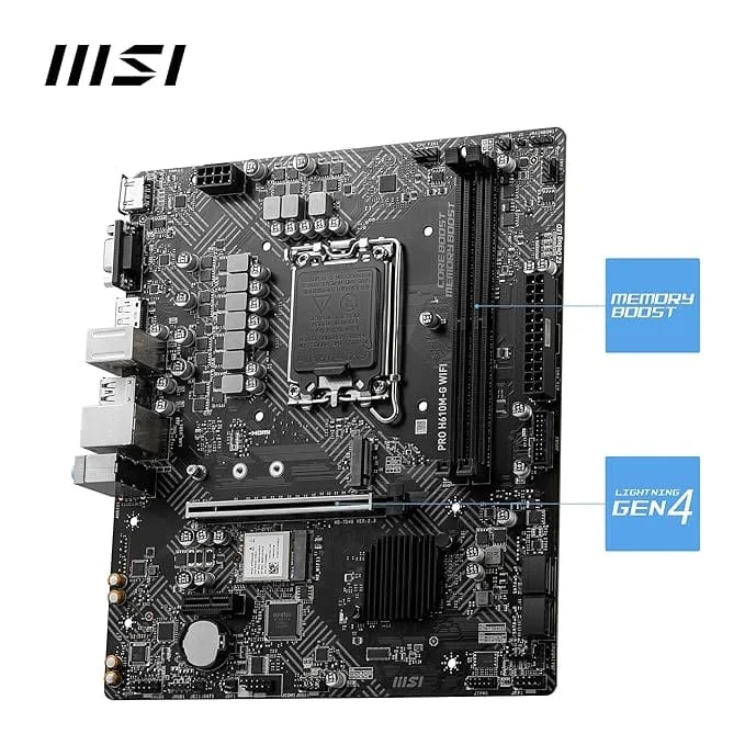 MSI PRO H610M-G WIFI Motherboard - Image 2