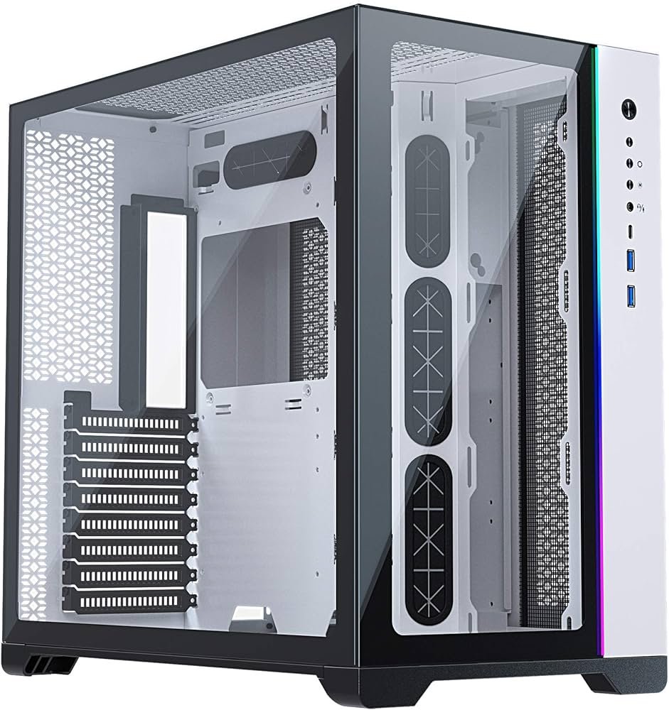 Phanteks Chassis Metallic Gear NEO Qube ATX Tempered Glass Case DRGB, White
