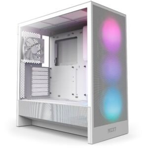 NZXT H5 Flow RGB (2024) Compact Mid-Tower ATX Case White