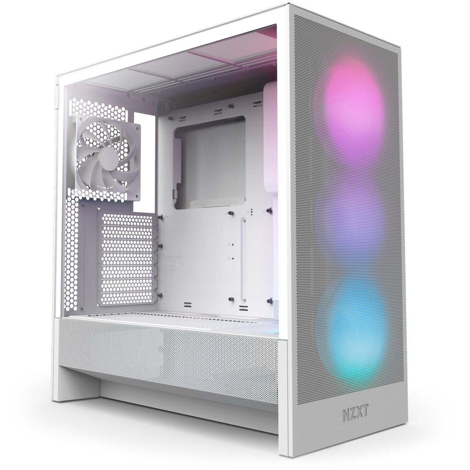 NZXT H5 Flow RGB (2024) Compact Mid-Tower ATX Case White