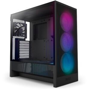 NZXT H5 Flow RGB (2024) Compact Mid-Tower ATX Case Black