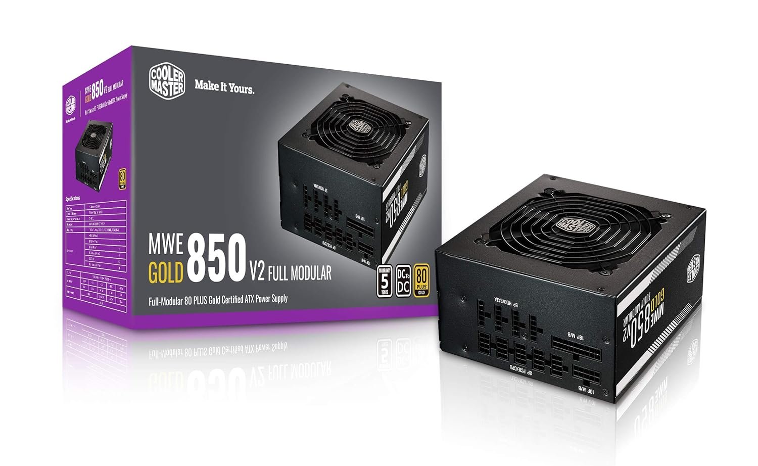 Cooler Master MWE 850 Gold V2 850W 80 Plus Gold Certified Fully Modular Power Supply