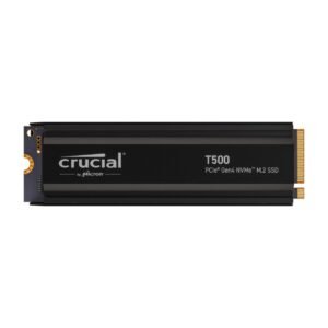 Crucial T500 2TB PCIe Gen4 NVMe M.2 SSD with heatsink