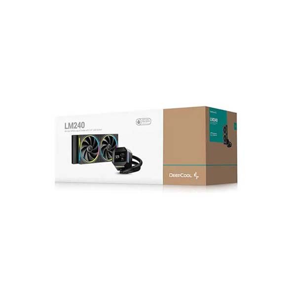 Deepcool LM240 240mm ARGB AIO Liquid Cooler With A Compact 2.4" IPS Display (Black) - Image 3
