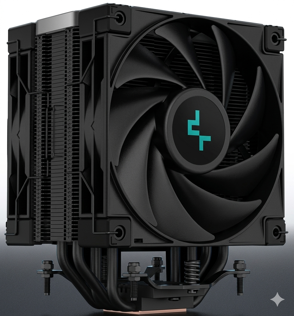 Deepcool AK400 Zero Dark Plus CPU Air Cooler Fan with Heat Sinks & Pipes Cabinet Cooler (Black)