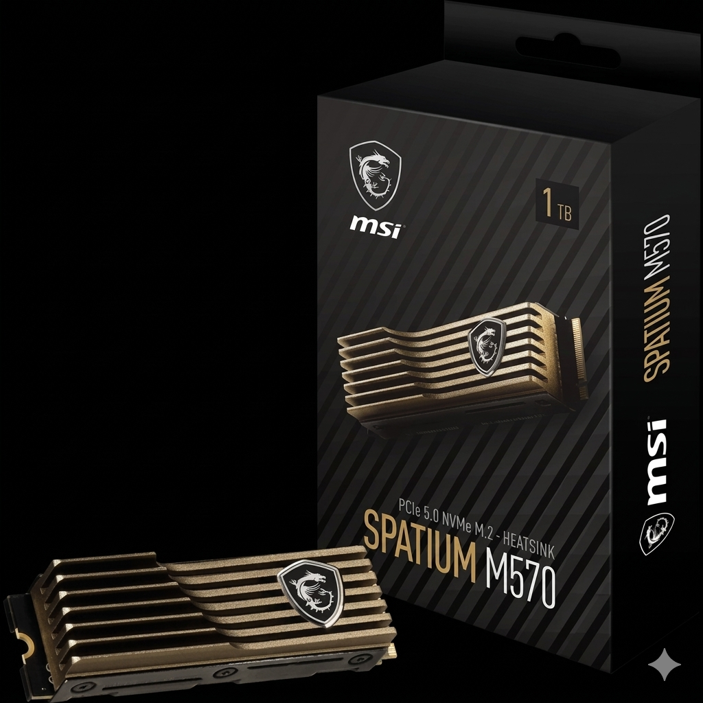 MSI SPATIUM M570 PCIe 5.0 NVMe M.2 1TB HS Internal SSD - Image 2