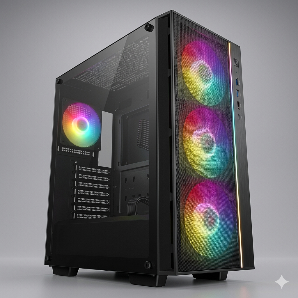 Deepcool MATREXX 55 V4 C ARGB ATX Mid Tower Cabinet (Black)