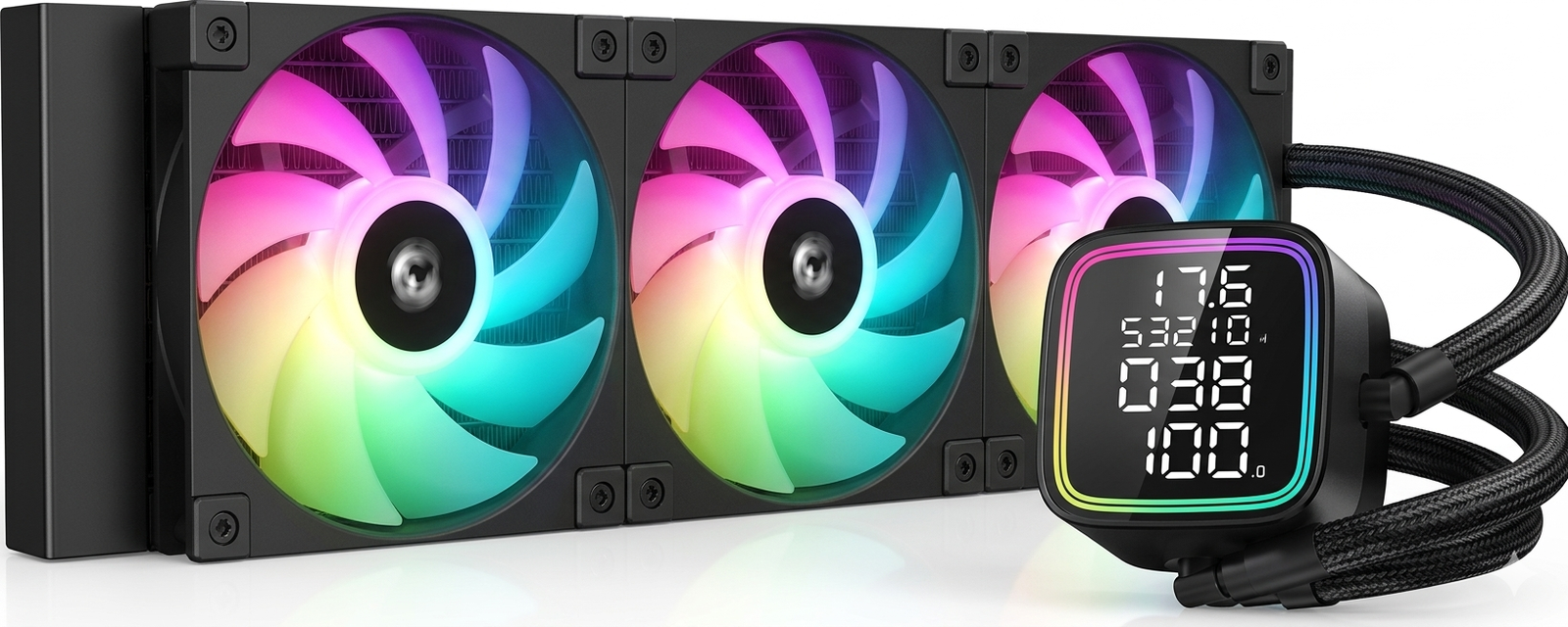 Deepcool LD360 CPU Liquid Cooler 360mm ARGB CPU Liquid Cooler with Display Liquid Cooling All in one Cooler (Black)