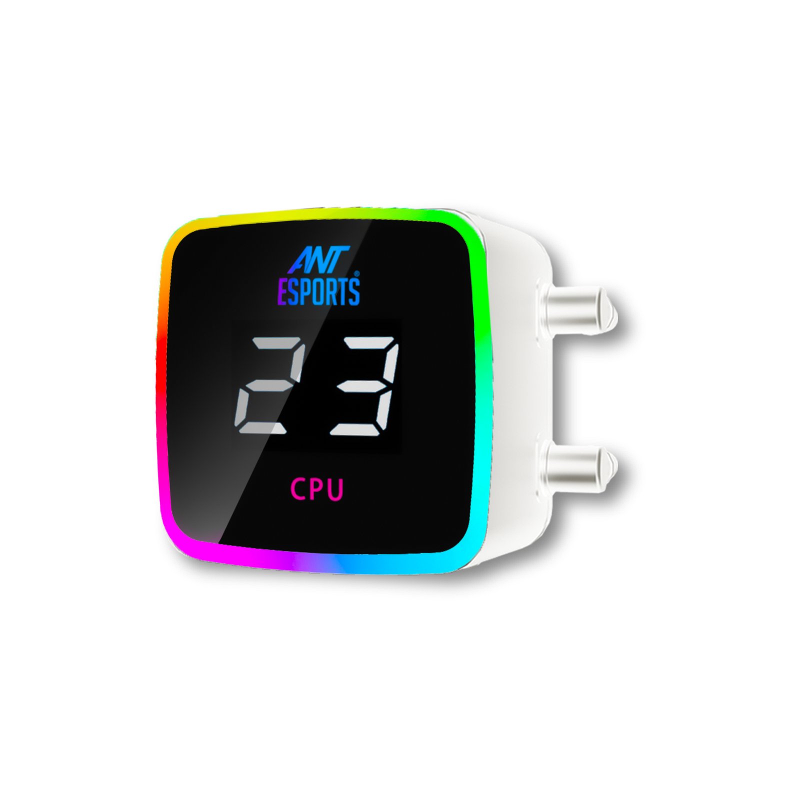 ANT Esports ICE-Glow 360 ARGB 360mm AIO With White RGB Tube CPU Liquid Cooler (White) - Image 2