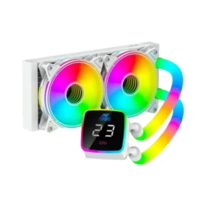 ANT Esports ICE-Glow 360 ARGB 360mm AIO With White RGB Tube CPU Liquid Cooler (White)
