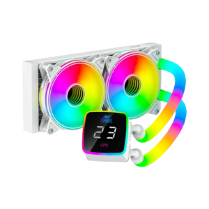 ANT Esports ICE GLOW-240 ARGB AIO With White RGB Tube CPU Liquid Cooler (White)