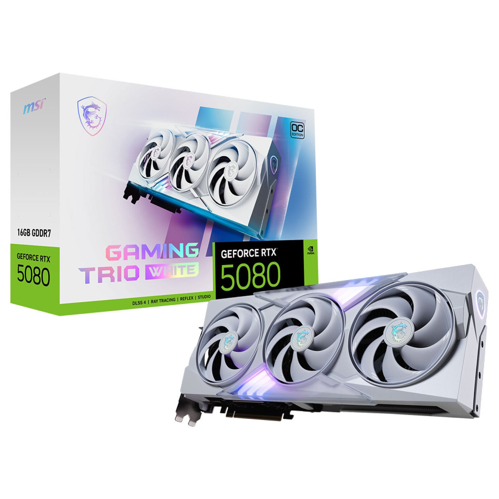 GeForce RTX 5080 16G GAMING TRIO OC WHITE Graphic Card