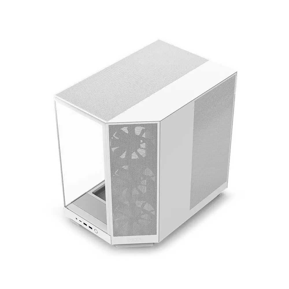 NZXT Chassis H6 Flow (2023) Compact Dual-chamber ATX Case All White - Image 2