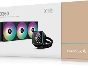 Deepcool LD360 CPU Liquid Cooler 360mm ARGB CPU Liquid Cooler with Display Liquid Cooling All in one Cooler (Black)