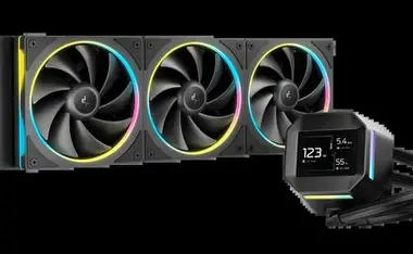 Deepcool LM360 360mm ARGB AIO Liquid Cooler With A Compact 2.4" IPS Display (Black) - Image 3