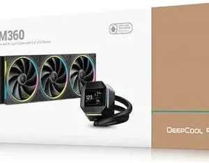 Deepcool LM360 360mm ARGB AIO Liquid Cooler With A Compact 2.4" IPS Display (Black)