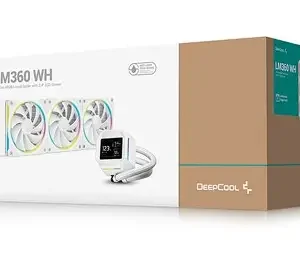 Deepcool LM360 WH 360mm ARGB AIO Liquid Cooler With A Compact 2.4" IPS Display (White)