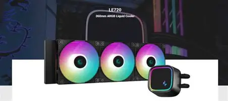 Deepcool LE720 ARGB AIO 360MM Liquid Cooler (Black)