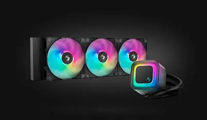 Deepcool LE360 V2 ARGB AIO 360mm CPU Liquid Cooler Black - Image 4