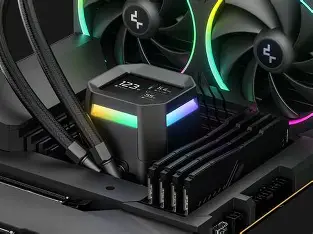 Deepcool LM240 240mm ARGB AIO Liquid Cooler With A Compact 2.4" IPS Display (Black) - Image 4