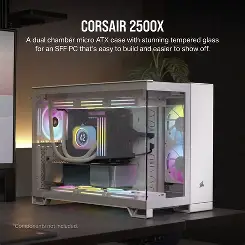 CORSAIR 2500X Mid-Tower Dual Chamber PC Case - White