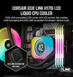 CORSAIR iCUE Link H170i LCD 420mm AIO Liquid CPU Cooler
