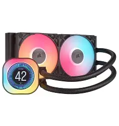 Corsair iCUE LINK TITAN 240 RX LCD AIO Liquid CPU Cooler Black - Image 4